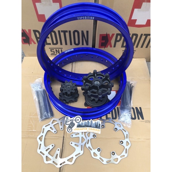 velg supermoto wr 155 expedition 300 350 17 36hole velg set wr155 expedition paket supermoto