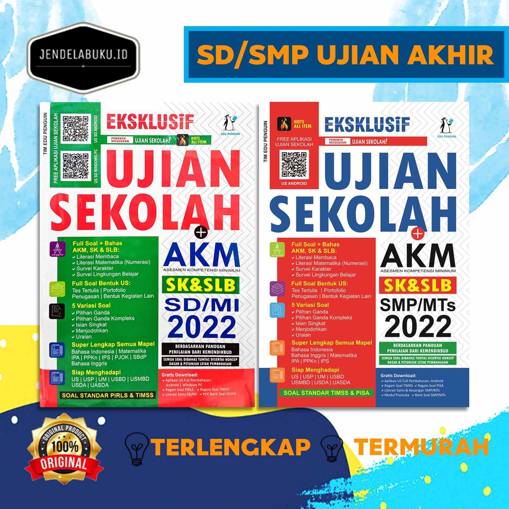 EKSKLUSIF UJIAN SEKOLAH + AKM SD SMP MTS 2022 / TIM EDU PENGUIN / EDU PENGUIN