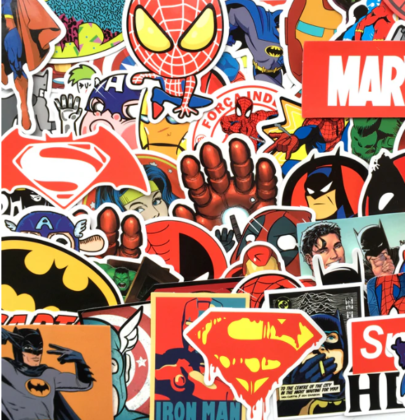 

Sticker Stiker Kartun Anak Laptop Super Hero Marvel Batman Avengers 50