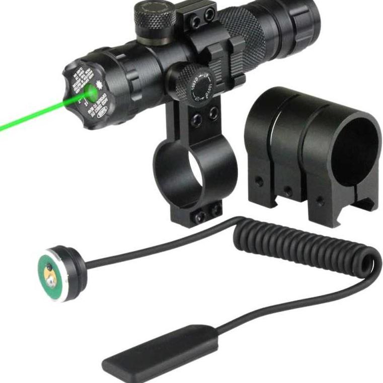 [KODE WY7] Tactical Green Dot Laser Gun Scope Mount+Baterai+Charger / Laser Leser Scope Teleskop Hij