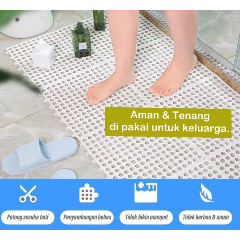 Karpet Kamar Mandi Anti Licin 30 x 30 cm / Keset Lantai Kamar Mandi Anti Slip Mat