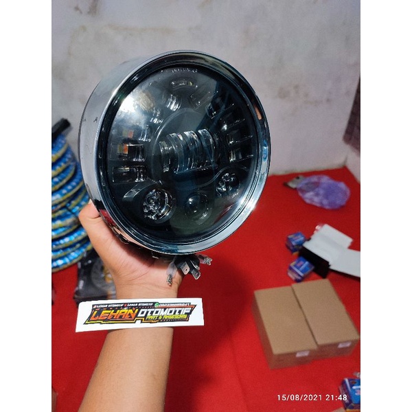 lampu daymaker 7 inch set batok tiger
