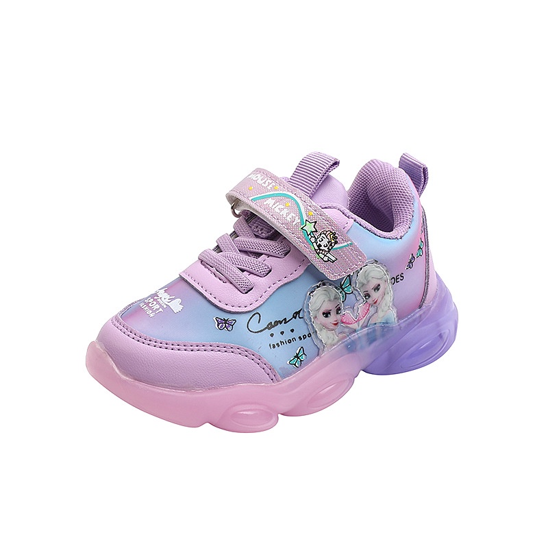 Sepatu Led Anak Import New Frozen Princess