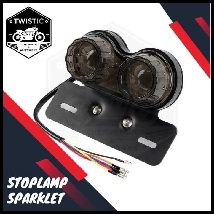Stoplamp Sparklet Lampu Belakang Motor Kawasaki W175 Cb Harley Triumph