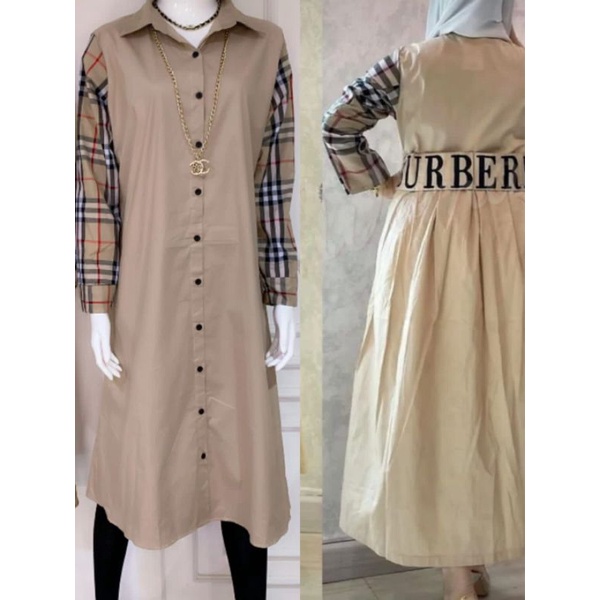 Tunik katun poplin street import bordir