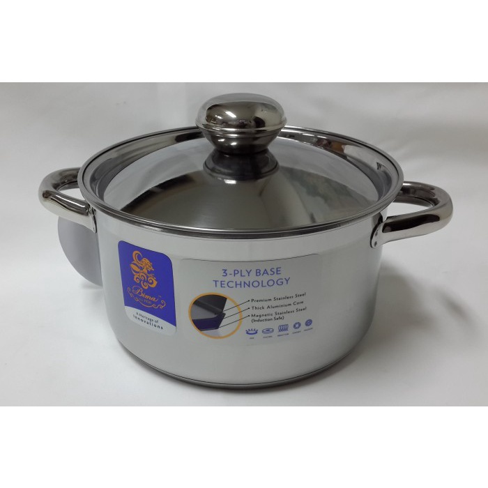 panci BIMA HERITANCE SAUCEPOT 16CM 1,6LTR / PANCI STAINLESS BP121216 panci set panci kukus panci pre