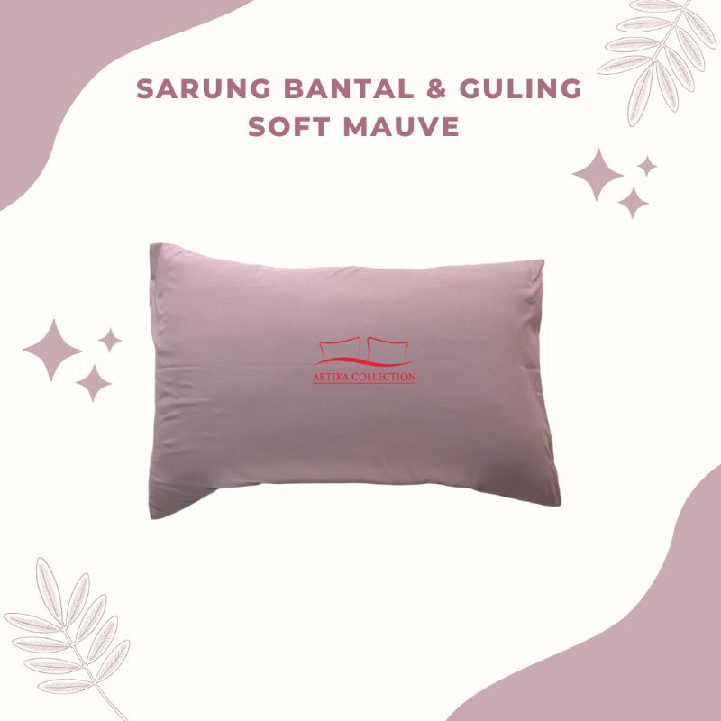 Hanya Tambahan Sarung Bantal Guling Soft Mauve