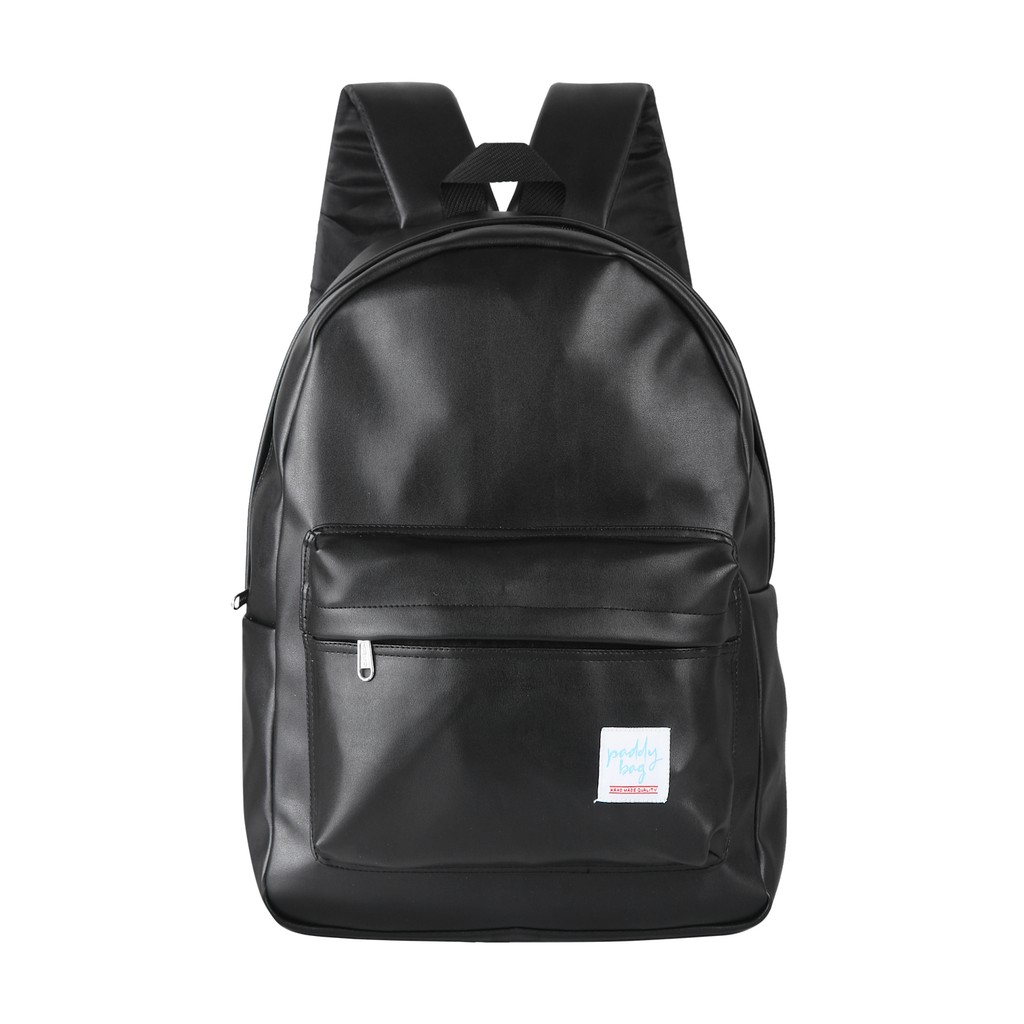 Leather Backpack - Tas Ransel Kulit Sekolah Serbaguna-Black