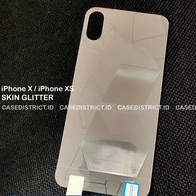 IPHONE X XS XR XS MAX XSMAX ANTI GORES BELAKANG SKIN GLITTER MOTIF CUBE, GARSKIN ANTI JAMUR PELINDUNG BELAKANG ANTI JAMURAN