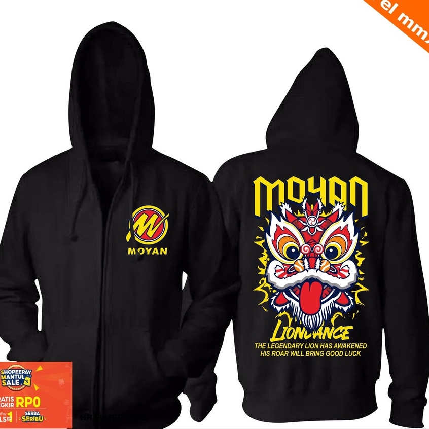 HOODIE MOYAN LION DANCE JAKET JEPANG BIG SIZE HOODIE DISTRO OVERSIZE JAKET PRIA JUMBO S M L XL 2XL 3