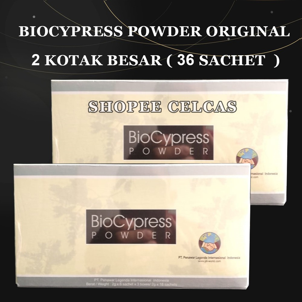 2 Kotak Besar Biocypress Powder Serbuk Original