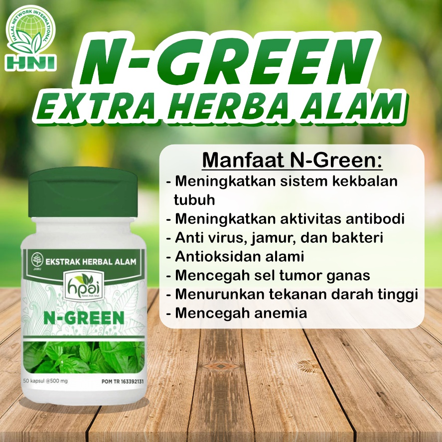 N Green Ngreen Hni Hpai Menurunkan Kolesterol Trigliserida Tekanan Darah Mencegah Anemia Oksigen Shopee Indonesia