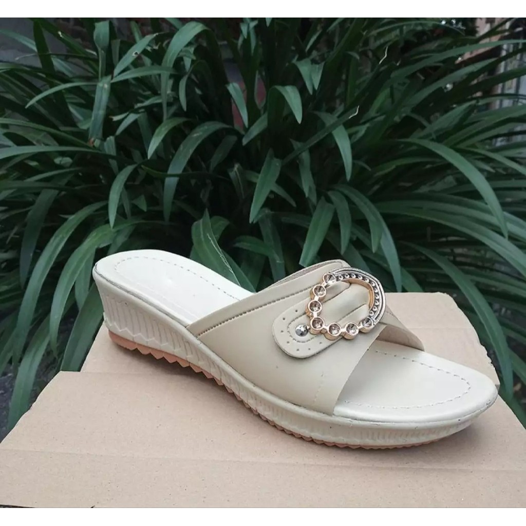 Satohama Sandal Wanita Wedges Sandal Kokop Wanita Sandal Keren Sandal Selop Casual Murah  CC-12