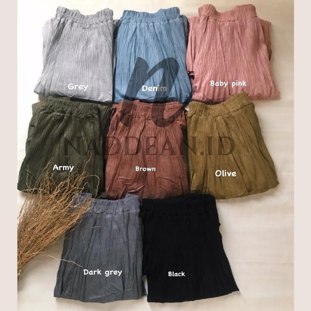 Rok Suede Canda Import 1 Tingkat /  Suede Gathered Tier Maxi Skirt / Warna Polos Pastel