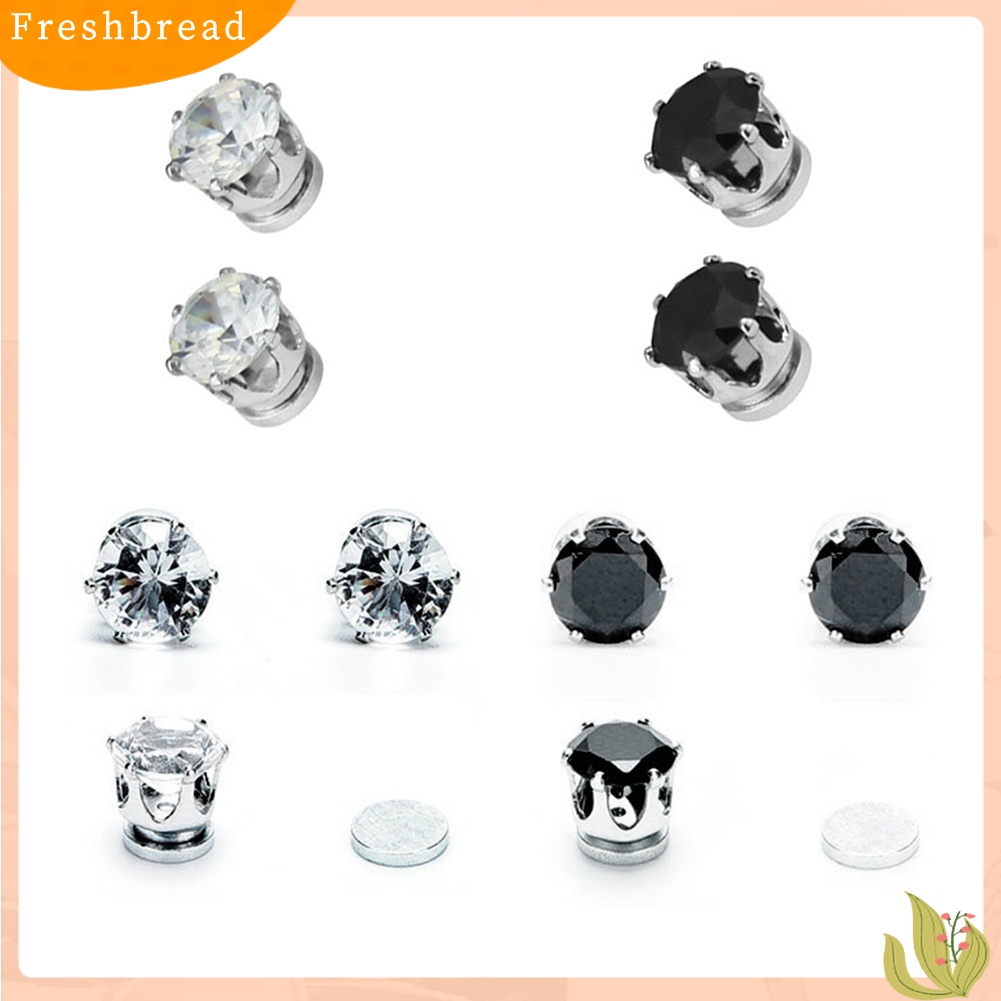 ? Fresh ? 1 Pasang Anting Jepit Magnet Tanpa Tindik untuk Pria / Wanita