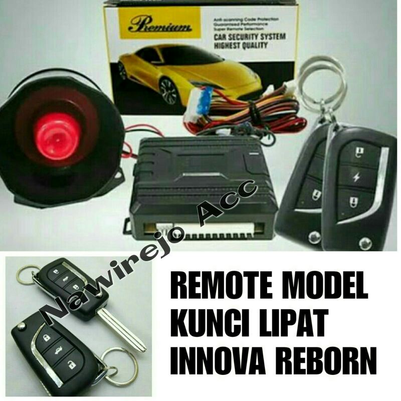 Alarm Remote Mobil Premium Universal Model Lipat Innova Reborn