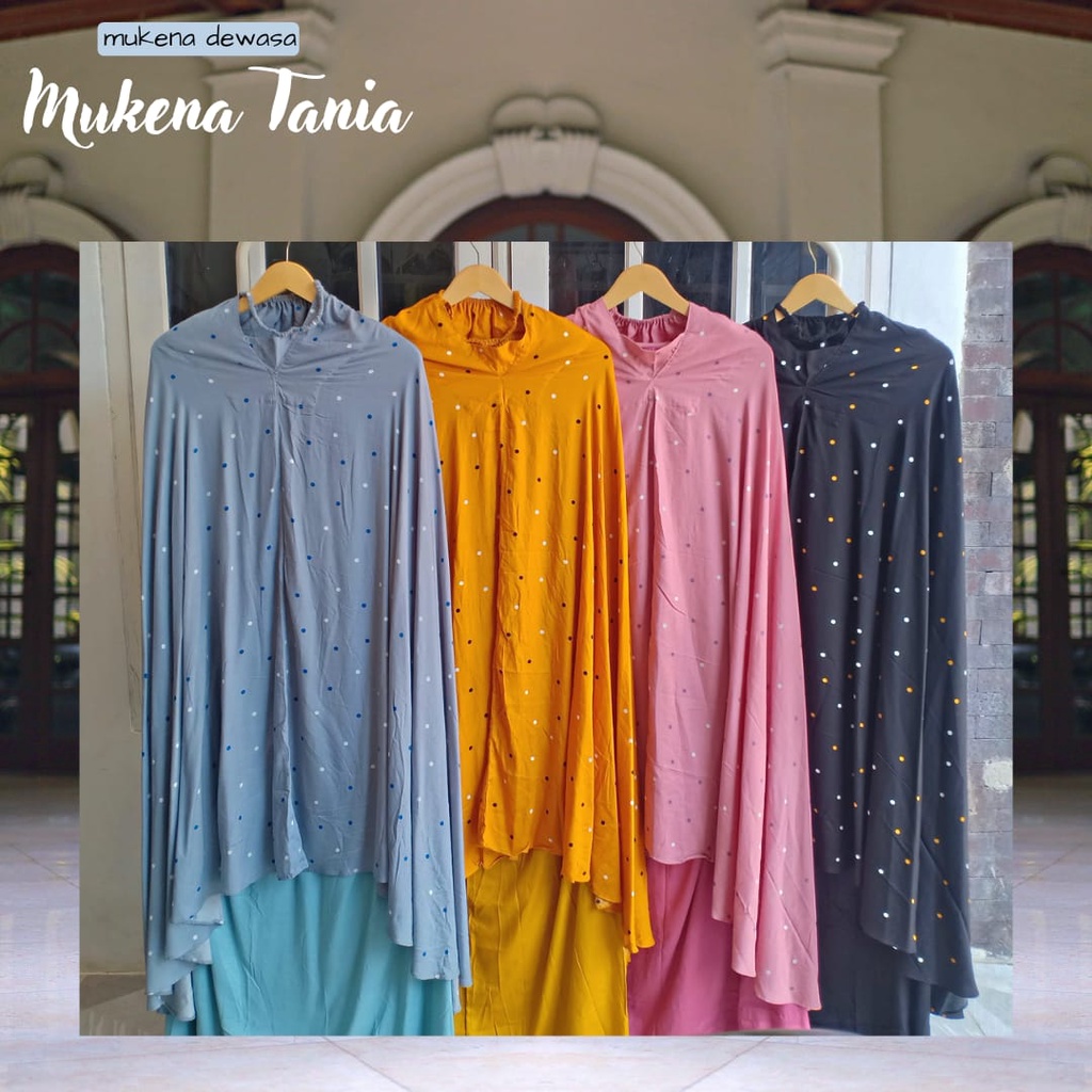 Termurah!! Mukena Dewasa Tania Mukena Jumbo Motif Bahan Katun Rayon Premium Nyaman Dipakai | Bisa Cod