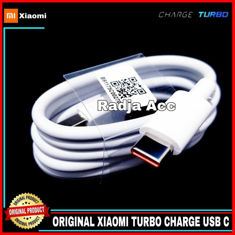 Kabel Data Xiaomi Mi Note 10 Mi Note 10 Pro Mi Note 10 Lite TURBO CHARGE Original 100% USB Type C