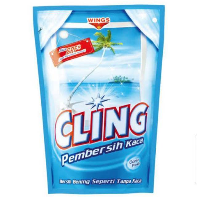 Cling Pembersih Kaca Ocean Fresh Kemasan Refill 425ML