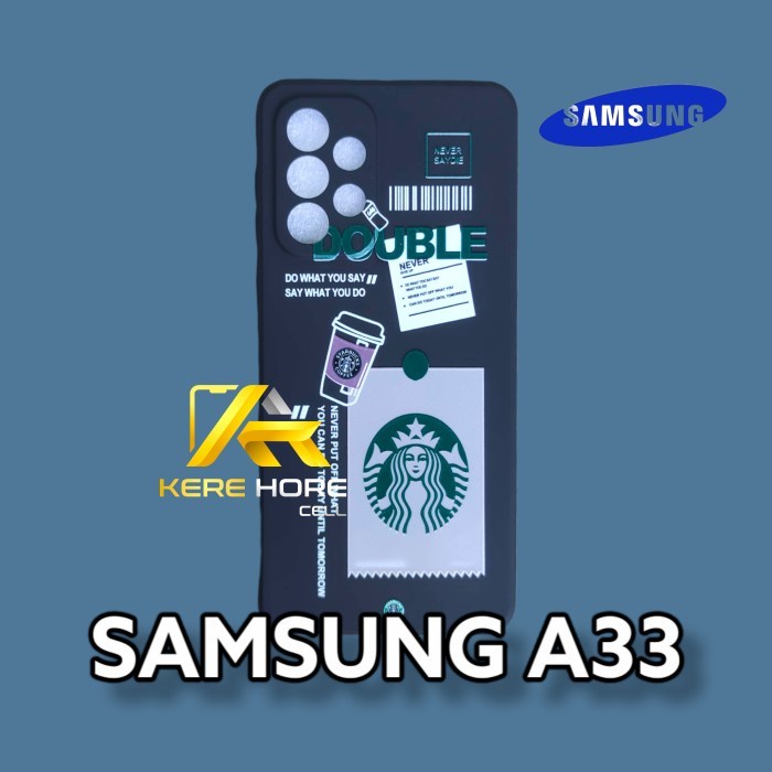 CASE SAMSUNG A33 SQUARE EDGE SOFTCASE STARBUCKS SAMSUNG A33