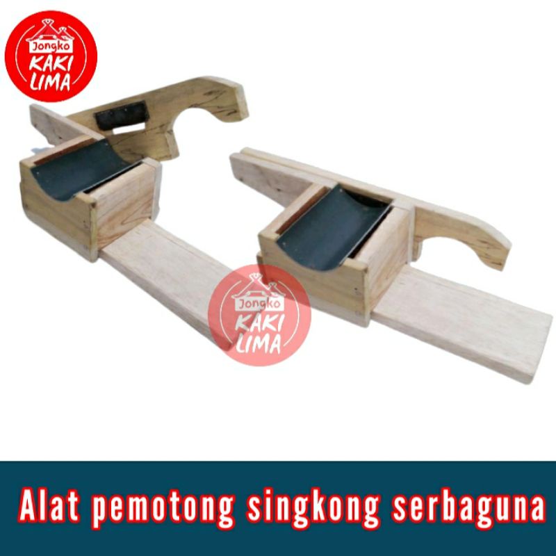 Alat pemotong kerupuk pengiris keripik singkong kayu mahoni