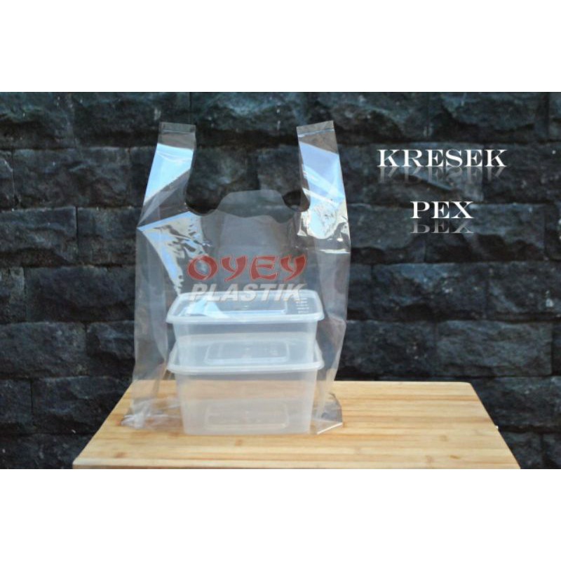 Kresek - tas kantong plastik PE PEX (Bening) ukuran besar