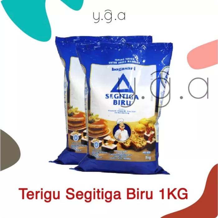 

b011tee Tepung Terigu Segitiga Biru Serba Guna 1Kg - 1 Pcs Da01D100