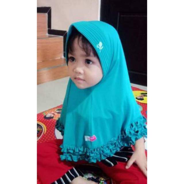 Jilbab kerudung anak | jilbab anak jersey rempel | bergo anak AILEEN | bergo anak polos rempel