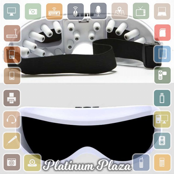 Alat Pijat Mata Elektrik Eye Care Massager - 818 - White`QFFMS7-