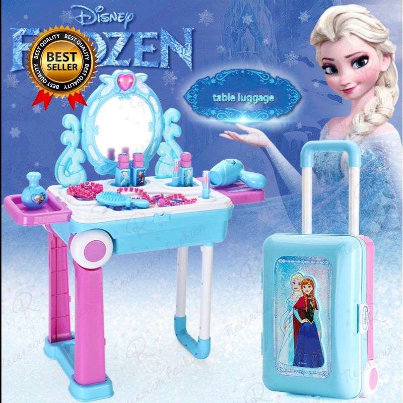 Set Mainan Meja Rias Frozen Elsa Untuk Anak Perempuan Bermain Peran Shopee Indonesia