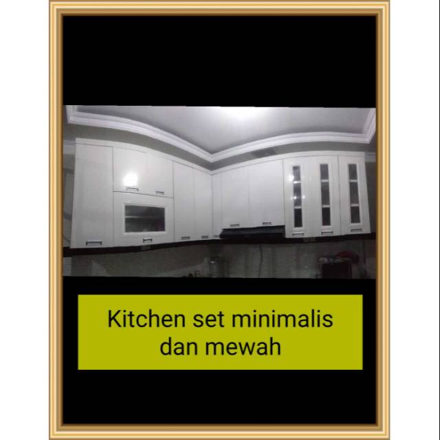 Kitchen set aluminium MEWAH dan elegan cocok untuk dapur anda +Gratis Ongkir sda sby