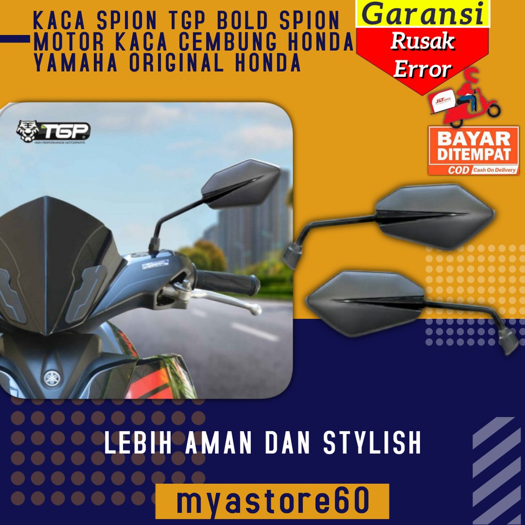 KACA SPION SEPION TGP BOLD SPION MOTOR CEMBUNG HONDA YAMAHA ORIGINAL HONDA SHORT BAR LONG BAR ORI