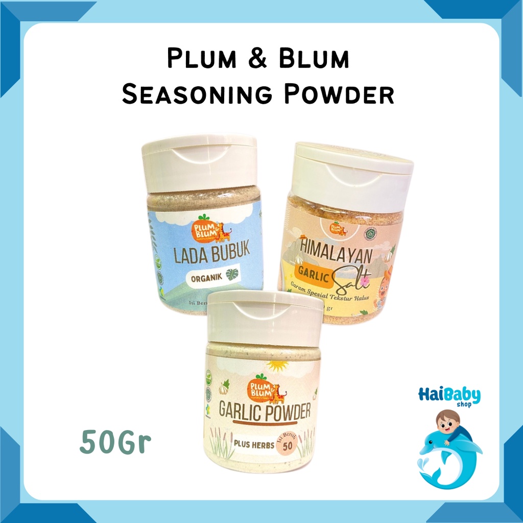 

Plum & Blum Lada Putih Himalayan Salt Garlic Powder Bumbu Dapur Mpasi- 50gr