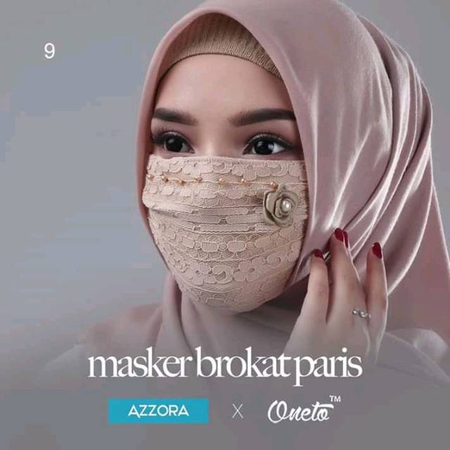 Masker kain brokat / masker cantik /masker hijab
