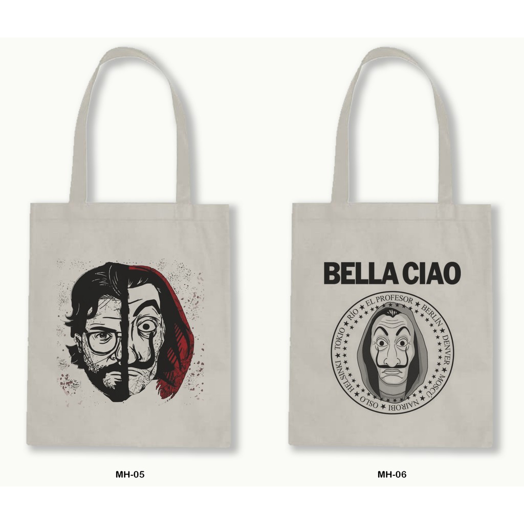 TOTE BAG BLACU 30X40-MONEY HEIST-01