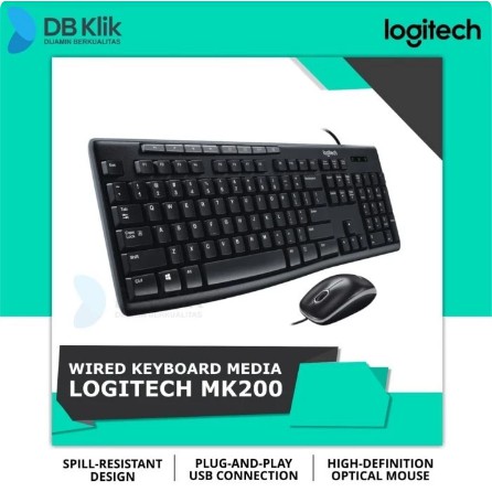 Keyboard Mouse Logitech MK200