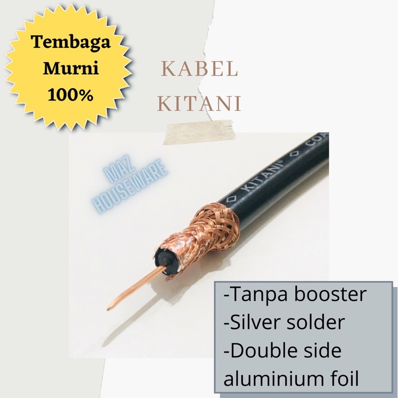 Kabel KITANI 5C spesial edition kabel antena tv LED dan Tabung terbaik tanpa booster Tv jernih Hdtv