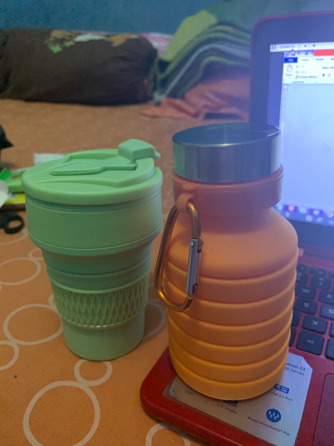 Botol Air 550ml - Collapsible Silicone Water Bottle 550ml