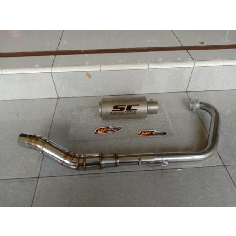 KNALPOT SC PROJECK UJUNG JARING untuk MOTOR VIXION R15 CBR150R