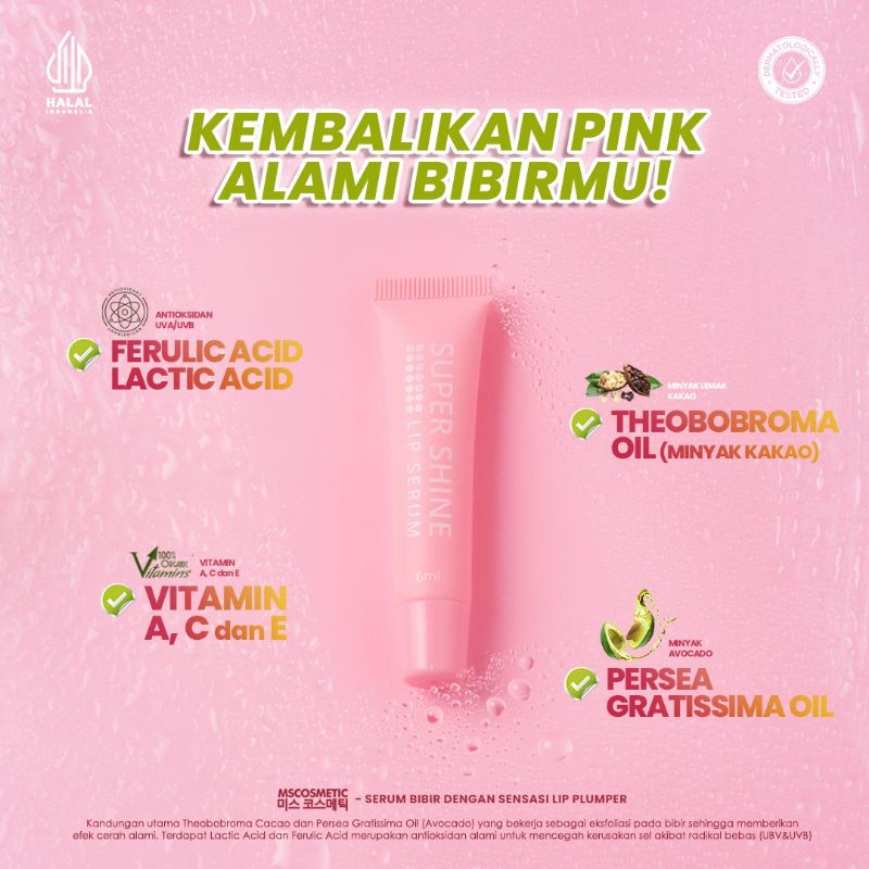 Lip Serum MS Glow Original Serum Bibir Pelembab Bibir Terlaris Bisa Cod