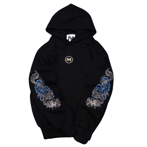 Jaket Sweater Hoodie M.A. EMBROIDERY NAGA – Black Edition Fashion Trendy Casual Pria Good Brand Qual