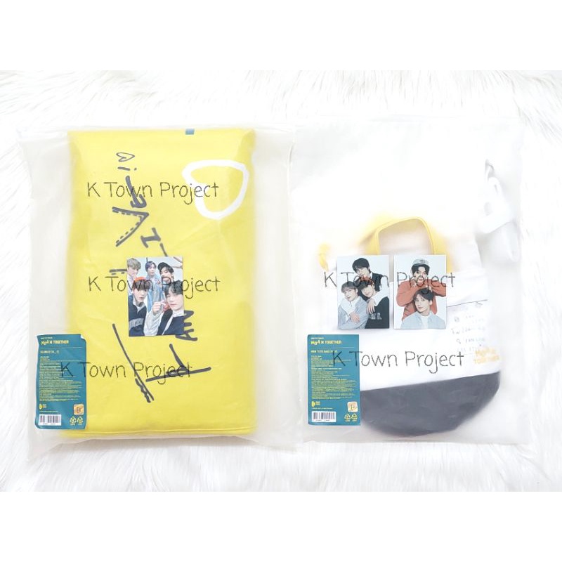 [READY - CLEARANCE SALE] TXT 2022 FANLIVE MOA X TOGETHER MINI TOTE BAG BLANKET YEONJUN BEOMGYU SOOBI