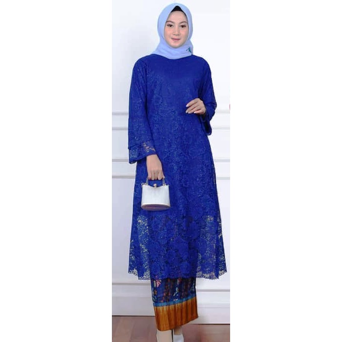 Kebaya Modern Atasan Tunik Brukat / Longcape Brokat Aneka Pilihan Warna