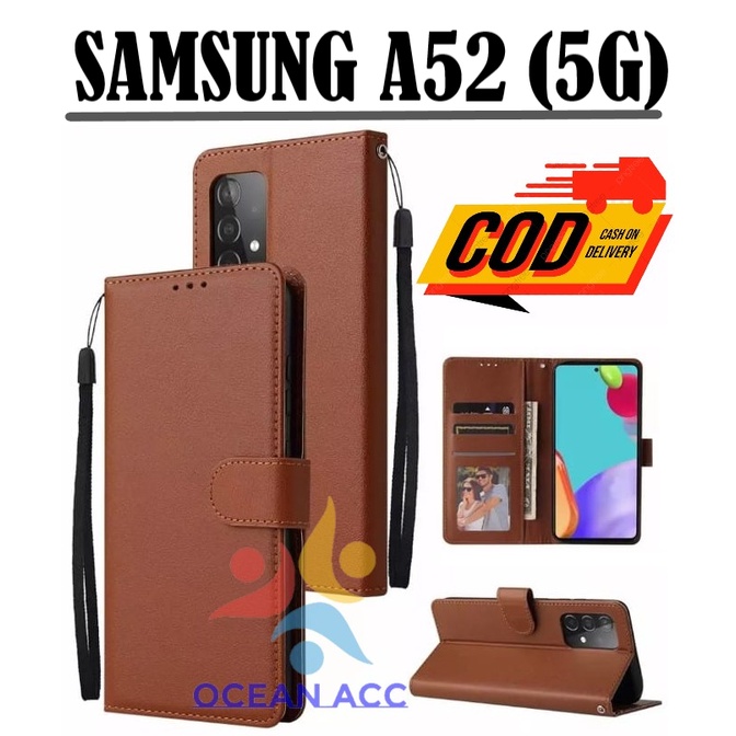 DOMPET HP UNTUK SAMSUNG A52 (5G) NEW LEATHER FLIP CASE SAMSUNG A52 (5G) NEW
