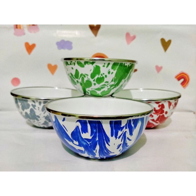 Mangkok Enamel Blirik Kecil Uk 11 Kedaung