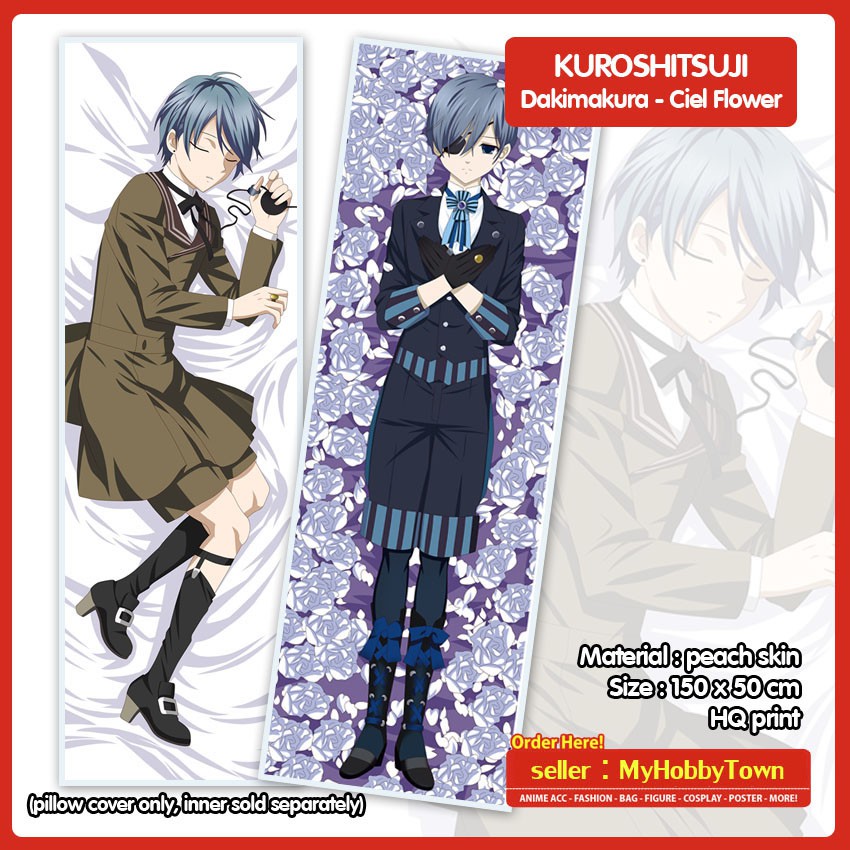 Sarung Bantal Anime Dakimakura Kuroshitsuji Black Butler - Ciel Flower