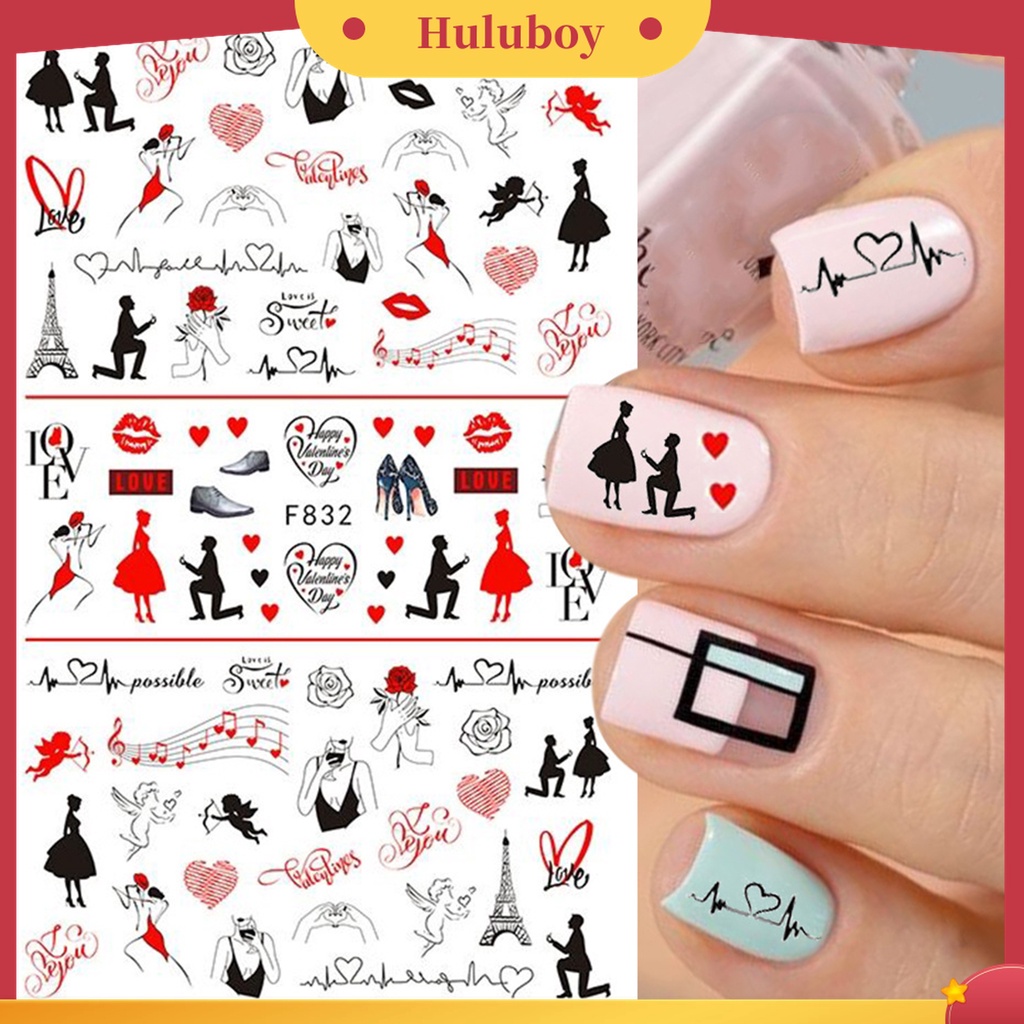 Huluboy Huluboy♡ Stiker Kuku 3D Motif Hewan Harimau Untuk Manicure