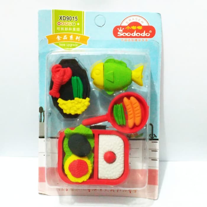 

Penghapus Lucu Kawaii Mini Makanan Bento Set