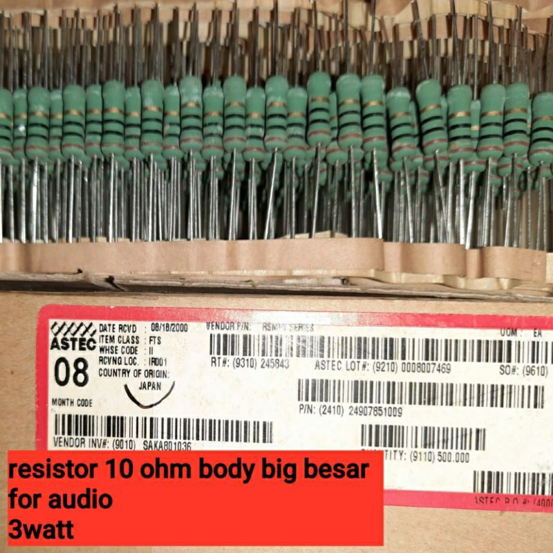 resistor 10 ohm 3watt per 10pcs