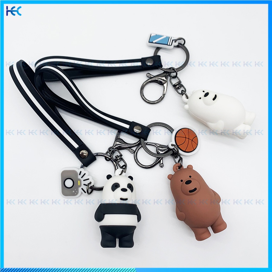 2022Creativity Anime Three little bears keychain three-dimensional cartoon key chain